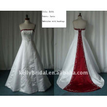 High Quality Satin & lace Exquisite Design Wedding Dress